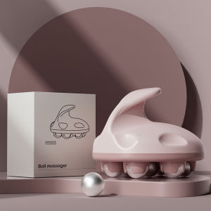 【SG】Handheld 7-Bead Roller Massager Meridian Brush Relax Neck Shoulder Abdomen Waist Leg Muscle Relieve Pain Fatigue Stainless Steel Ball