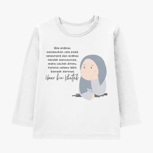Tunik Lengan Panjang Motif Pelangi & Karakter Inspiratif untuk Anak Perempuan Usia 1-14 Tahun