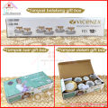 VICENZA 6 pasang cangkir set  motif camelia / tea set cup and saucer porcelain Y83. 
