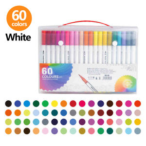 12/24/36/48/60/80/100 Markers Pen Colorful Double Head Watercolor Pen Painting Brush Art Supplies Highlighter