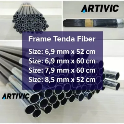 Frame Rangka Batang Tenda Fiber Fibre 85mm x 52cm dan 79mm x 60cm dan 69mm x 52cm