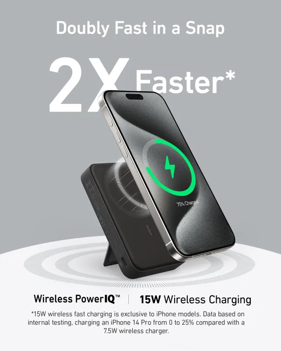 Sạc dự phòng Anker MagGo Power Bank Qi2 Certified 15W Ultra-Fast MagSafe-Compatible Portable Charger, 10,000mAh Battery Pack with Smart Display and Foldable Stand, For iPhone 17/16/15/14, Màn hình LED thông minh tuỳ biến | BigBuy360 - bigbuy360.vn Sạc dự phòng Anker MagGo Power Bank Qi2 Certified 15W Ultra-Fast MagSafe-Compatible Portable Charger, 10,000mAh Battery Pack with Smart Display and Foldable Stand, For iPhone 17/16/15/14, Màn hình LED thông minh tuỳ biến | BigBuy360 - bigbuy360.vn