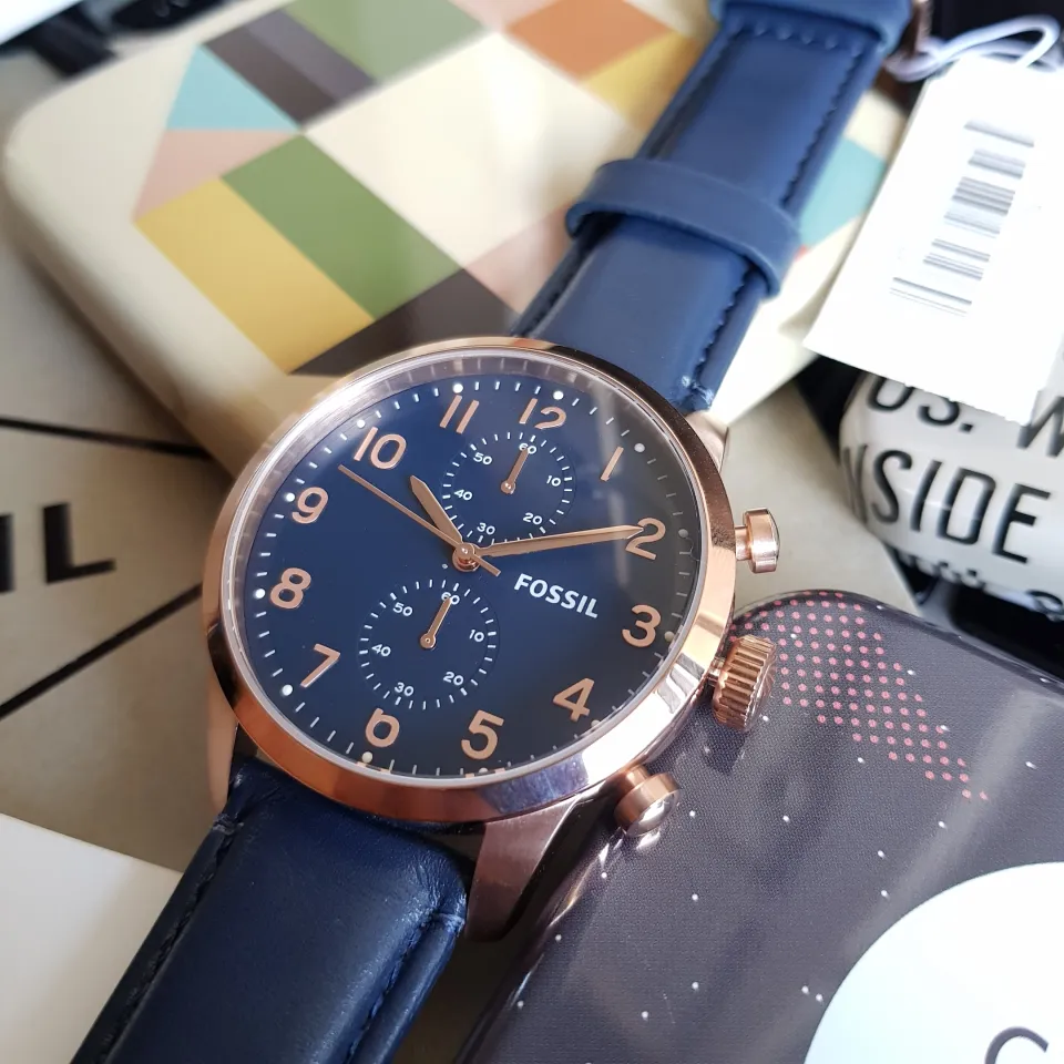 Fossil townsman chronograph clearance blue