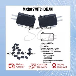MICRO SWITCH 3 PIN 3 KAKI RICE COOKER MAGIC COM SAKLAR KECIL OTOMATIS