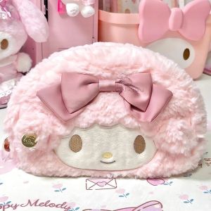 Sanrio My Melody Plush Pencil Case Bag Cute Pen Pouch Box Large Capacity Student Back To School Supplies Korean Stationery Girls