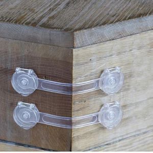 5pcs Transparent Child Safety Lock Safety Cabinet Locks Drawer Locks Refrigerator Door Lock