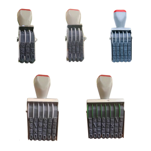 Number Stamp Date Stamp Adjustable Business Stamp Plastic Number Stamp 0-9 Numbering Stamp
