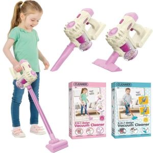 UFANSM Pretend Play Electric Vacuum Cleaner Toy 3-in-1 Trolley Simulation Dust Catcher Realistic Kids Vacuum Cleaner Kids
