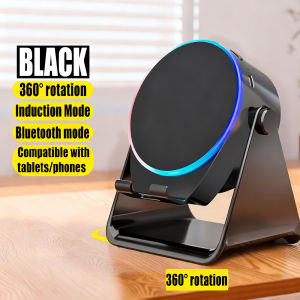 6in1 Bluetooth Wireless Induction Speaker Phone Holder RGB & Rotating 360° with Power Bank ZJ026