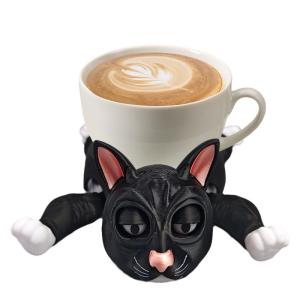 Funny Cats Coaster Desktop Decorations Insulated Mat Insulation Pad Coffee Mugs Holder for Home and Office