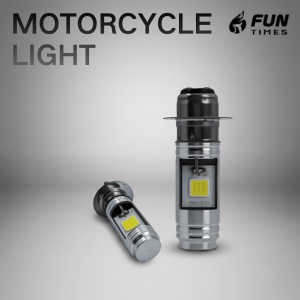 FUNTIMES 2Pcs Motorcycle Headlight LED lights Bulbs P15D T19 Cool White beam Motorbike spotlight
