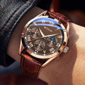 Genuine Swiss New Automatic Movement Watch Mens Non-mechanical Student Korean Version of The Calendar Waterproof Luminous Watch