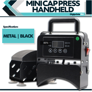 Digiprints PH - Mini Cap Press Machine Black Portable Handheld Heat Press for Net Cap