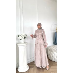 DAMARAA SET (BLOUSE + ROK) BUSUI SILK KOMBINASI CHANTILY DRESS KONDANGAN GAMIS BRUKAT TERBARU WANITA