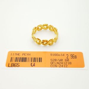 Cincin Pelbagai Saiz 20~22 Emas 916 Yon Hing