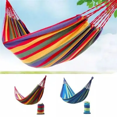 (BIISA COD) Hammock Ayunan Gantung Tempat Tidur Gantung Camping Outdoor Pelangi Colourful Ayunan salur Ayunan Dewasa Ayunan Anak