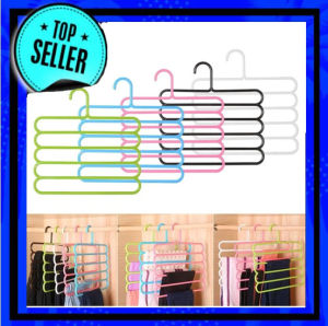 HANGER GANTUNGAN PAKAIAN 5 SUSUN / HANGER JILBAB BAJU SERBAGUNA