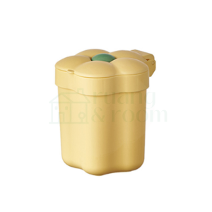 MINI Cute Flower Dustbin Lightweight Rubbish Bin Garbage Dispose | Dustbin Comel Bunga MINI Ringan Buang Sampah | 花朵桌面垃圾桶家用可爱迷你收纳桶卧室小号带盖大开口纸篓