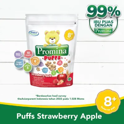 Promina Puffs Puff Snack Bayi Camilan MPASI Bergizi Wagyu Beef Banana Blueberry Strawberry Apple