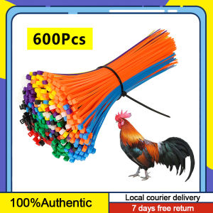 600Pcs Chicken Legband Ring Adjustable Cable Tie Cord for Gamefowl Rooster