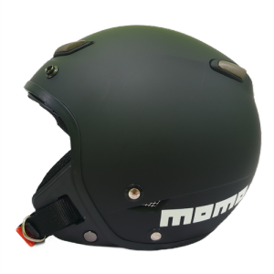 Skuterhelm91 Helm Dewasa Retro Klasik JPN MONSA MOMO Vintage Jap Style Moto Cross Hitam Black Doff Matt Goggle Mask Masker OSBE Topi Pet SNI M L XL