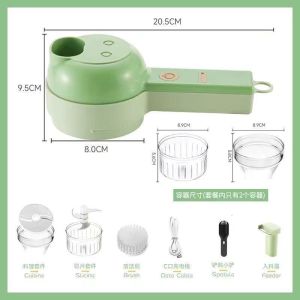Handheld Electric Food Processor Multifunction Slicer Mincer Rechargeable Usb-C Whole Body Washable For Garlic Chilli Vegetable Cutting