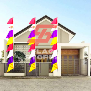 BENDERA UMBUL UMBUL WARNA WARNI 8SEGI GARUDA ZIGZAG WARNA UNGU