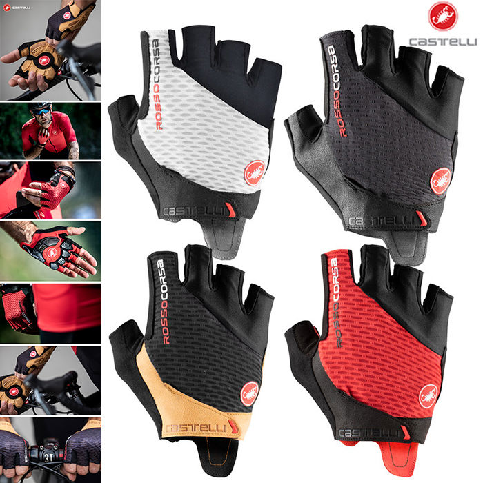 Castelli scorpion Rosso Corsa Pro men and women short finger bicycle riding gloves summer 