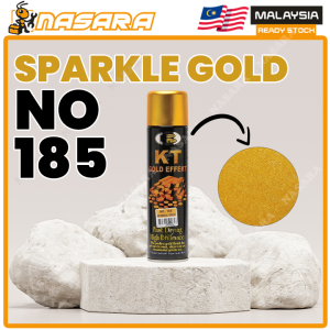 Nasara Bosny KT Gold Effect Chrome Spray Paint Aerosol Handcraft Automative Fast Drying Spray Paint / Cat Semburan / 喷漆