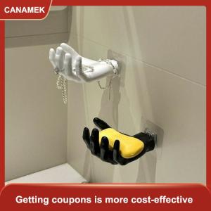 【CANAMEK】 Nhựa Tường Móc Tự Dính Tay Hình Dạng Móc Áo Móc Không Khoan Cọ Hình Móc Treo Tường Đa Chức Năng Cho Nhà Văn Phòng