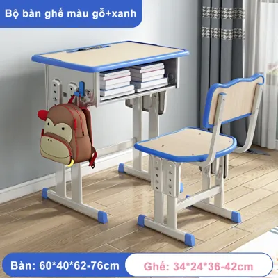 BMZAR Bộ Bàn Học Thông Minh Cao Cấp Cho Bé Từ 3 Tuổi Tới 16 Tuổi Chống Gù Chống Cận Có Giá Sách Có Nâng Hạ Độ Cao