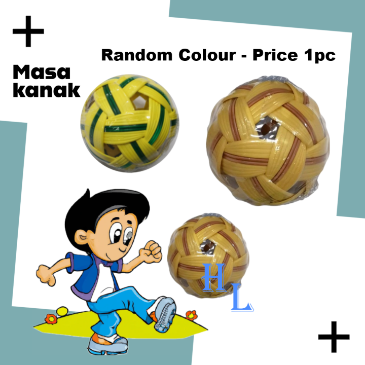 Sepak Takraw Kanak Main/ Sepak Raga Ball - Kuning | Lazada