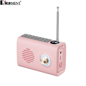 RICHMENT Portable Bluetooth Wireless Speaker HIFI Bass with FM Radio and Solar Charger RGB Colorful Lights Suitble for Travel Party Office Desk Home Bedroom Kitchen indoor/Outdoor Gifts for Women Men