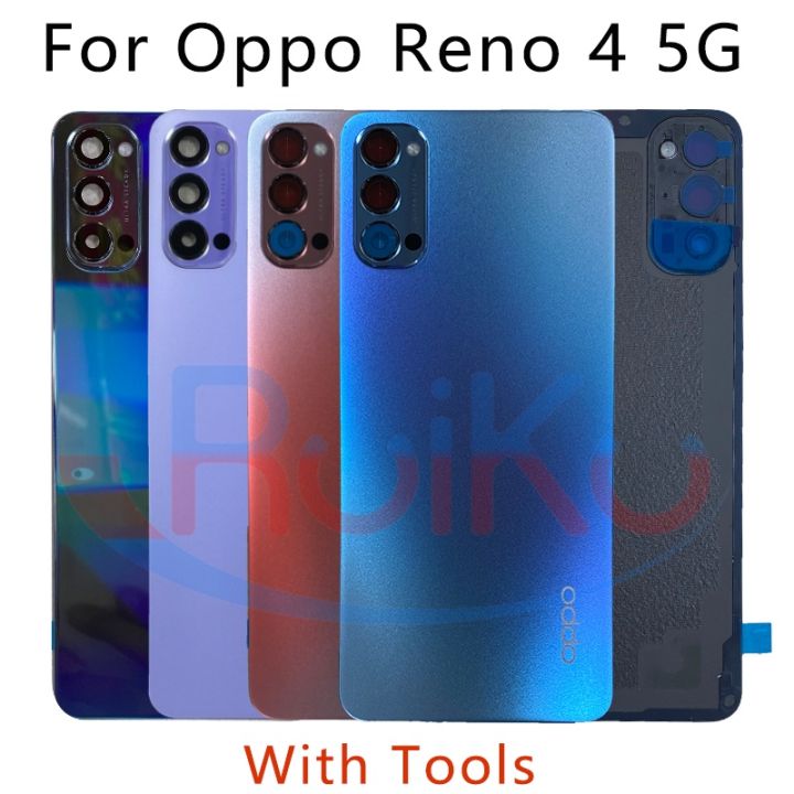 For Oppo Reno 5g Back Battery Cover Door Housing Case Rear Glass