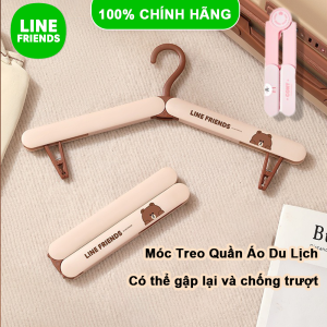 Móc Treo Quần Áo Line Friends Gấp Gọn Chống Trượt Nhựa PS LFB260 LFB374
