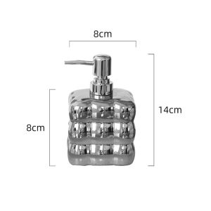 Shampoo and Conditioner Bottle Dispenser Lotion Body wash Dispenser for Bathroom Shower Creative Ceramic Lotion Bottle Disinfectant Container Household Striped Hand Soap Shampoo Bottle Outdoor Portable Soap Dispenser