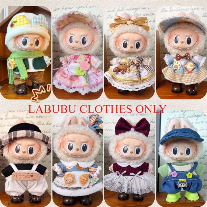 Labubu ชุดออกกำลังกายสำหรับใส่เล่นกีฬาและพักผ่อน,ชุดใส่สบายขนาด15ซม. ...