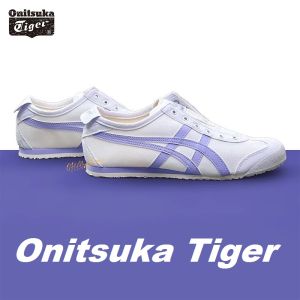 Original Tiger Shoes Classic Mexico66 White Purple Mens and Womens Canvas Non-slip Lazy Shoes Comfortable Breathable Casual Sports Shoes 1183B772
