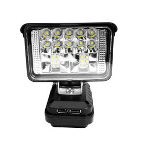 Cordless LED Work Light for Makita Dayi 18V Battery - Outdoor Floodlight with Dual USB Charging Port