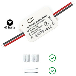 WenQia Công Tắc Không Dây Công Tắc Điều Khiển Từ Xa Đèn 433MHz 110V 220V 240V 10A Mô-đun Rơ Le Công Tắc Treo Tường Cho Đèn/Trần/LED Bật Tắt