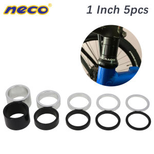 Neco 1 Inch 25.4mm 20/10/5/3/2mm Bicycle Headset Stem Al Bike Fork Adjusting Dust Cover Spacer Washer Accessories