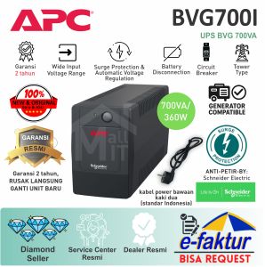 UPS APC BBVX700 BVG700 700VA 360W BVX 700 BVX-700 BVG 700 BVG-700 BVX700LUI-MS BVG700I-GR AVR Surge Protection Garansi Resmi