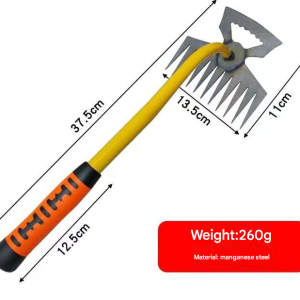 11 Teeth Dual Purpose Weeding Tool Flower Pot Weeder Uprooting Tool Gardening Tool