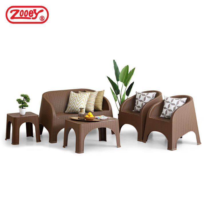 Zooey plastic rattan store sala set price