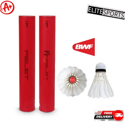 FELET Shuttlecocks No.1 Red badminton 100%ORIGINAL 77speed Tournament Training Bulu Tangkis