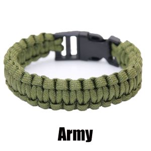 GS Survival Camping Hiking Emergency Gear Buckle Rope Paracord Bracelet Paracord Woven
