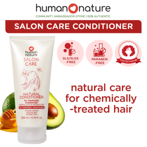 Human Nature Salon Care Natural Conditioner 200ml | For Chemically Treated Hair Protects Color & Restores Shine | No Sulfates Silicones Parabens