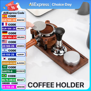 Coffee Tamper Mat Station Stand Portafilter Holder Support Base Rack Walnut Wood For 51MM 54MM 58MM Espresso Accessories Barista2026
