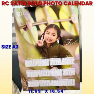 Personalized 2026 Satin Photo Calendar – Custom Family Business or Solo Photo | A3 & A4 Sizes | 260GSM