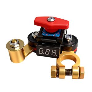 MAELIN 360 ° Có thể xoay Công tắc ngắt kết nối ắc quy ô tô Chống rò rỉ Đồng thau Công tắc pin Phụ kiện chuyển đổi pin Phù hợp phổ quát Công tắc ngắt pin Bảo vệ ắc quy ô tô